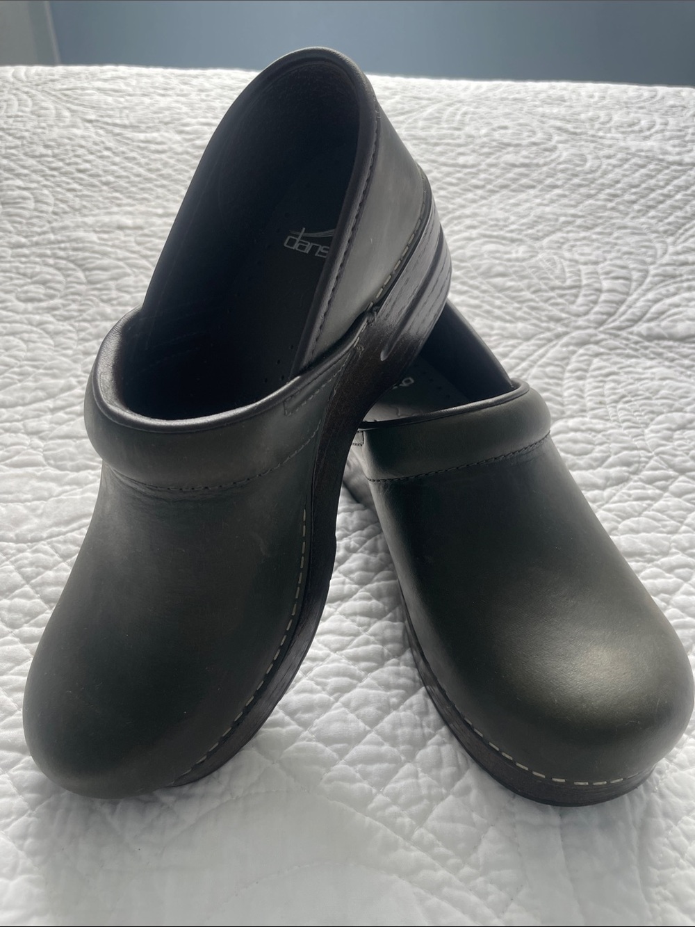 Dansko women’s Olive Green Slip-On Leather Clog